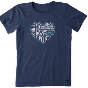 Life is good WOMEN'S SUPERPOWER LOVE CRUSHER TEE